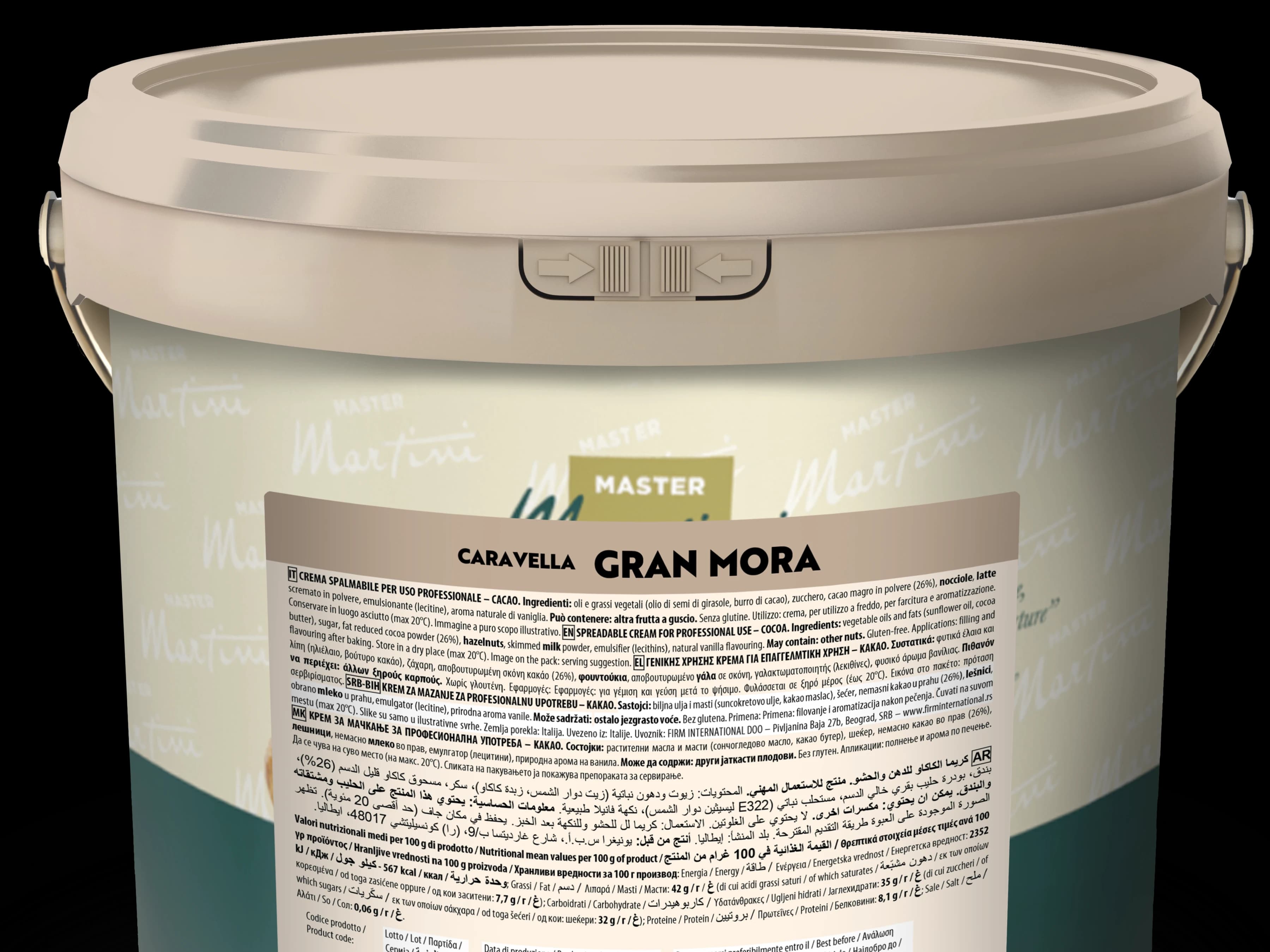 Kakaová náplň  caravella gran mora 13kg