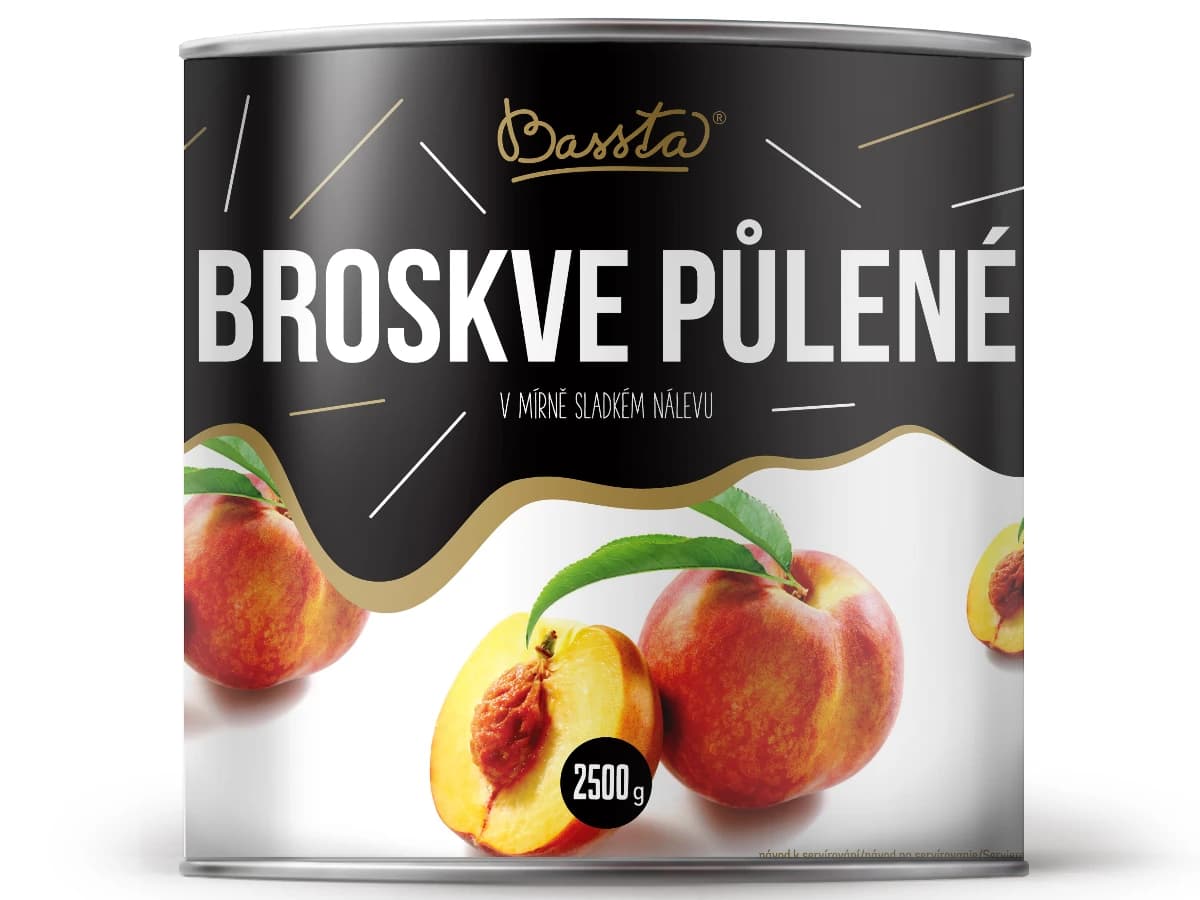 Broskve půlené 2600g