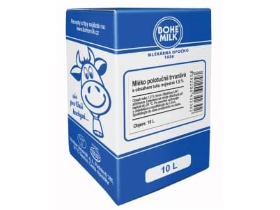Mléko polotučné bag 10l