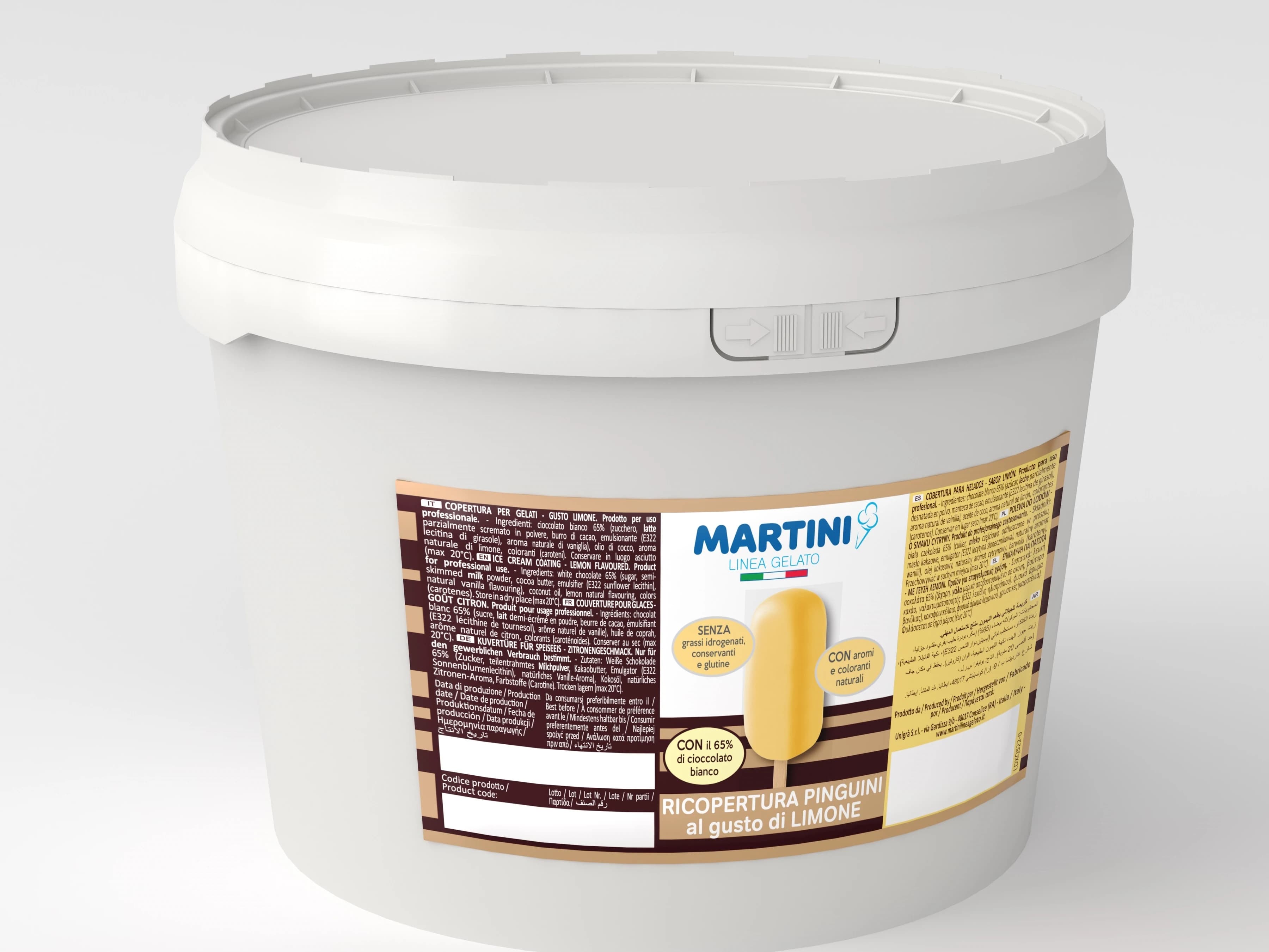 Master glazura s citronovou příchutí, 65% bílé čokolády 3kg